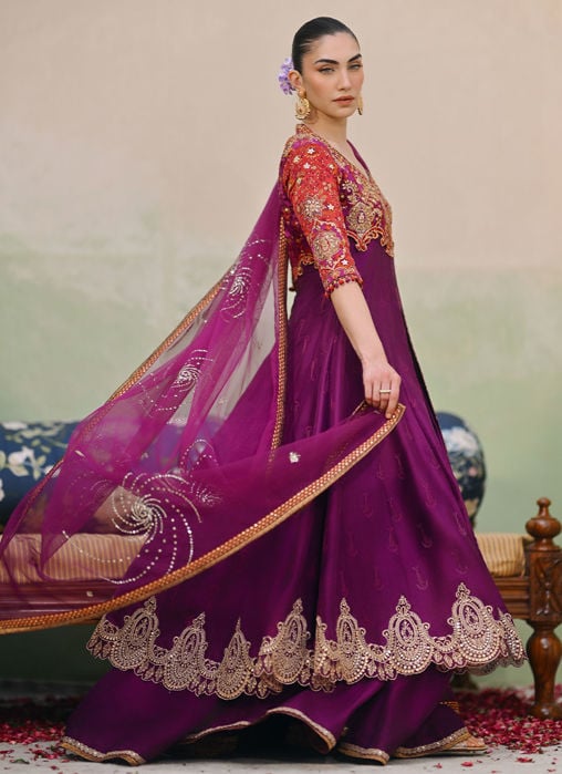 Keena Magenta kalidaar and Dupatta
