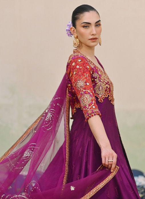 Keena Magenta kalidaar and Dupatta
