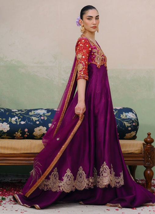 Keena Magenta kalidaar and Dupatta