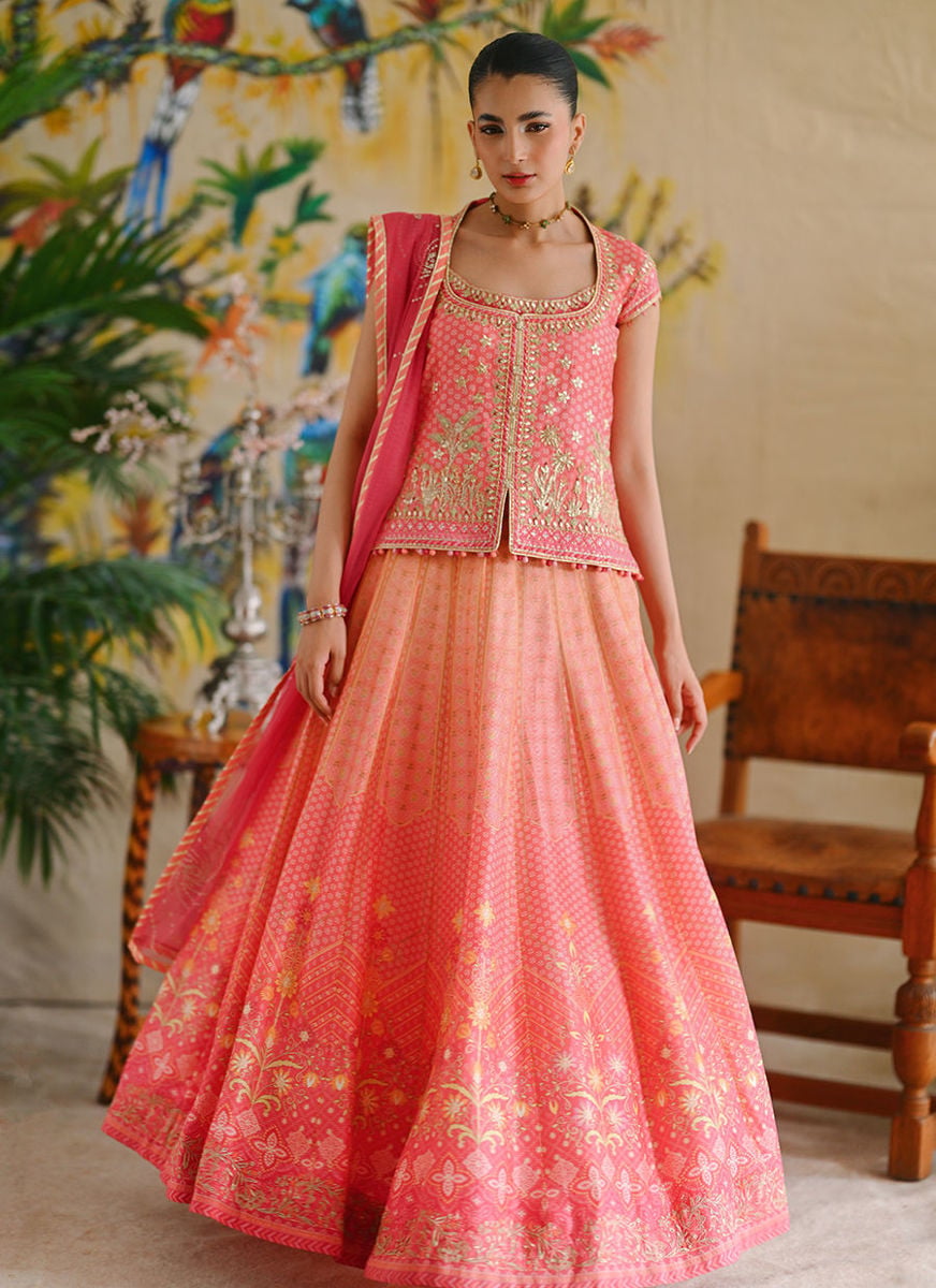 Kaelin Shirt with Dupatta and Lehenga