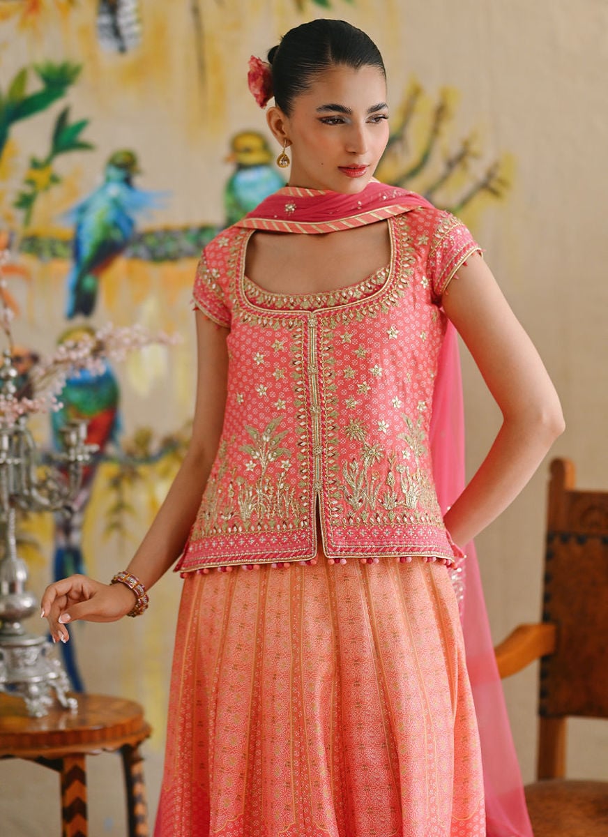 Kaelin Shirt with Dupatta and Lehenga