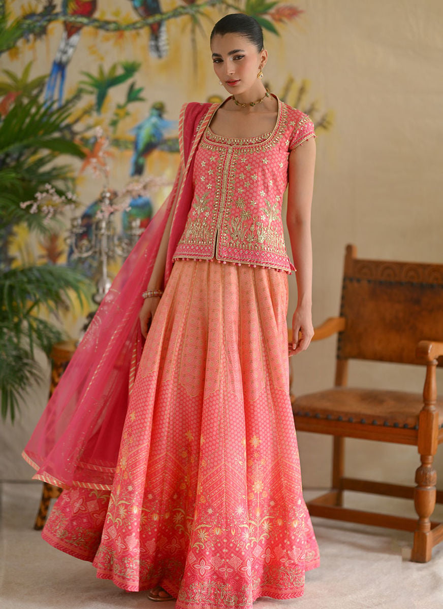 Kaelin Shirt with Dupatta and Lehenga