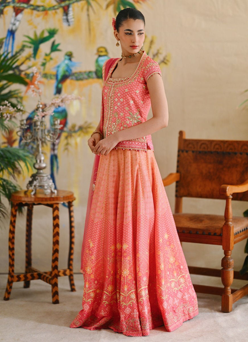 Kaelin Shirt with Dupatta and Lehenga