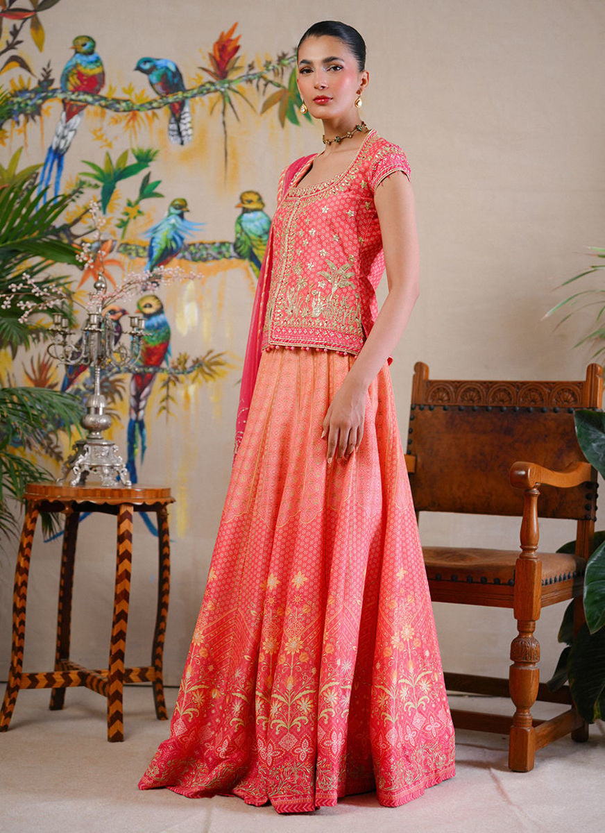 Kaelin Shirt with Dupatta and Lehenga