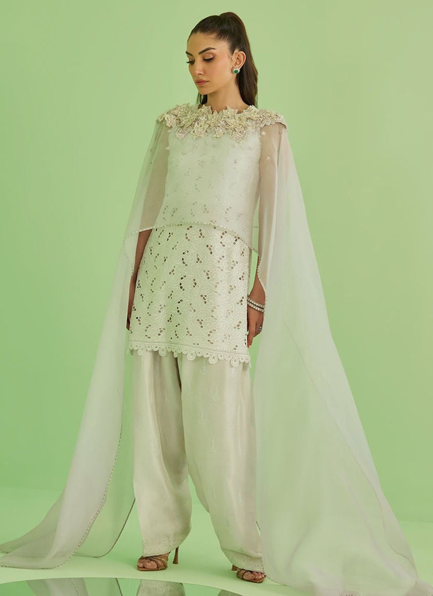 Laine Shirt And Drape Dupatta and Pants