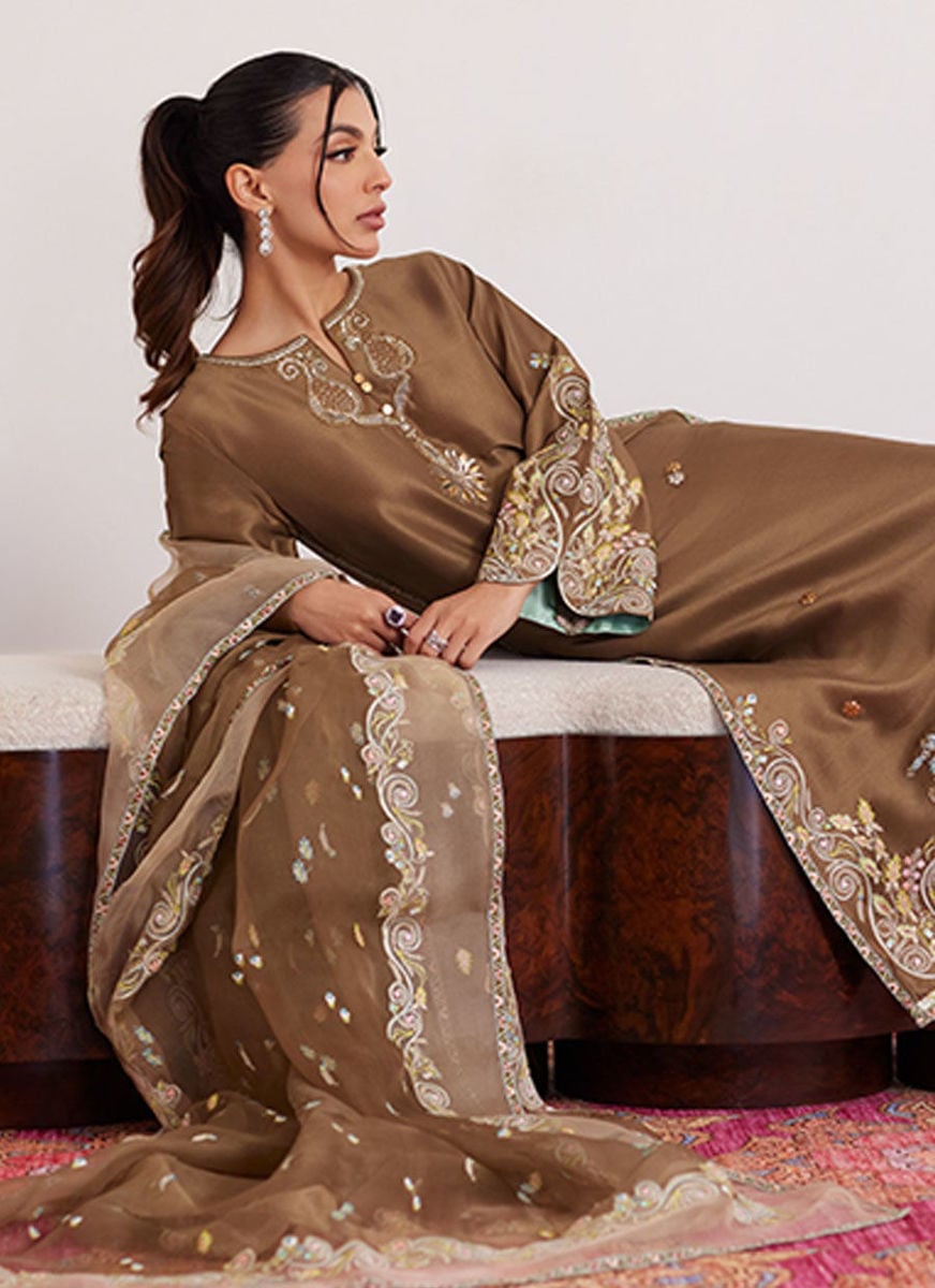 Thea Latte Shirt, Pants and Dupatta