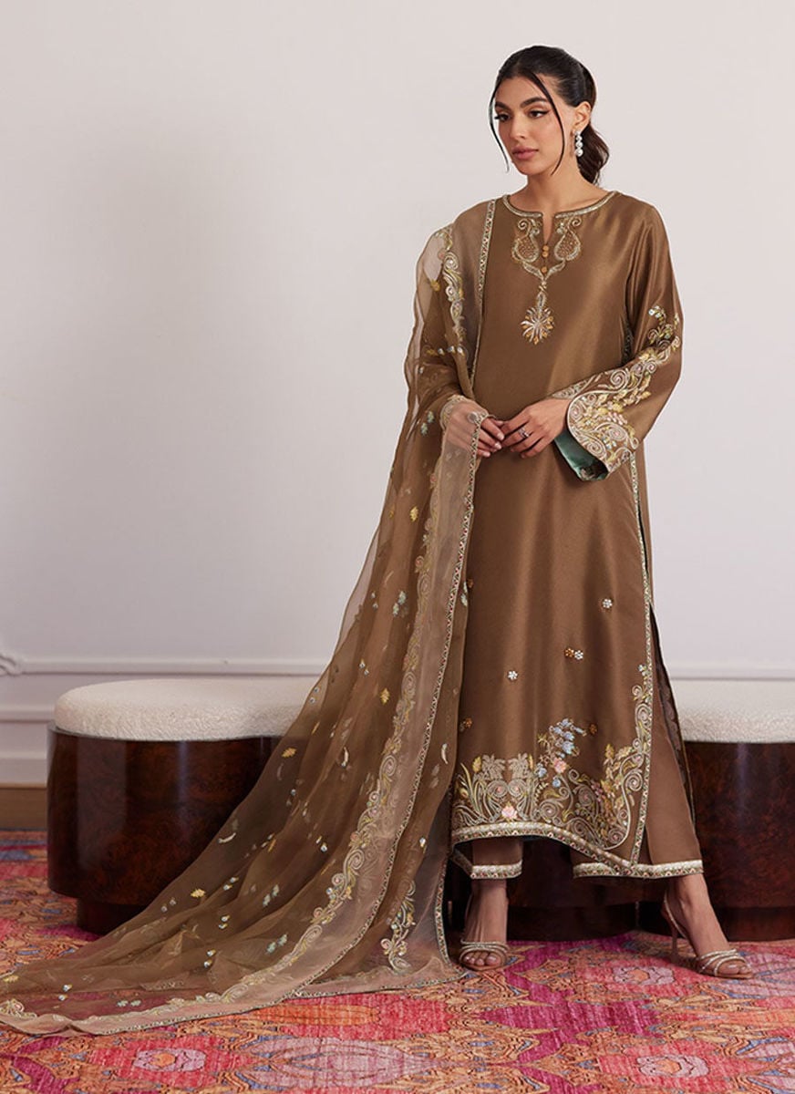 Thea Latte Shirt, Pants and Dupatta